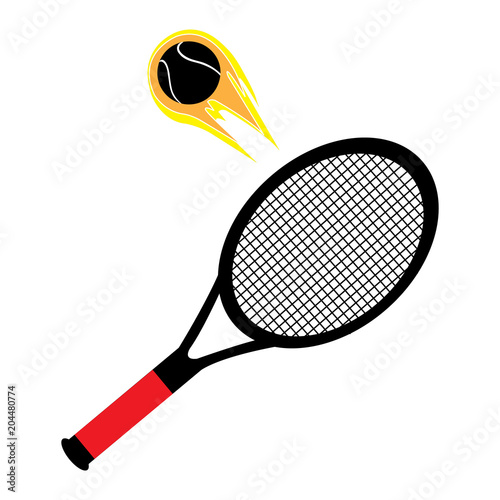 Flying tennis ball logo