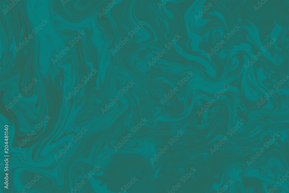 Suminagashi marble texture hand painted with teal ink. Digital paper 1277 performed in traditional japanese suminagashi floating ink technique. Curious liquid abstract background. Suminagashi marble texture hand painted with teal ink. Digital paper 1277 performed in traditional japanese suminagashi floating ink technique. Curious liquid abstract background.