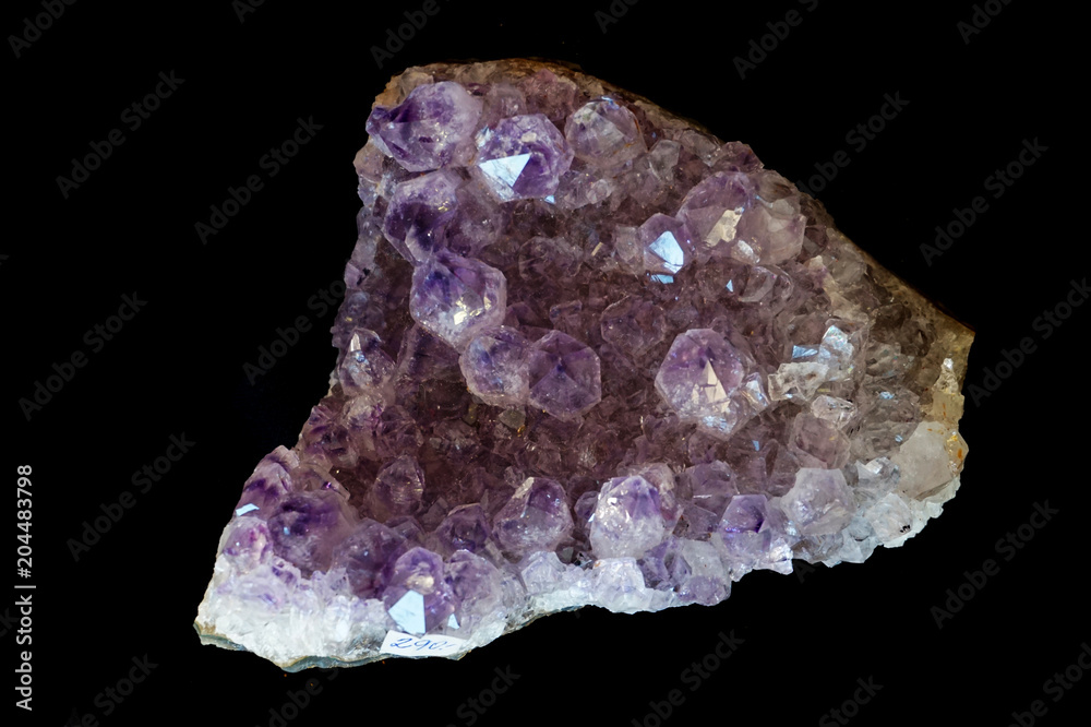 amethyst mineral isolated