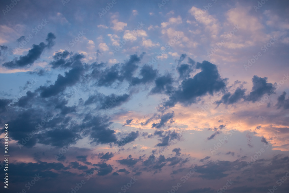 Fototapeta premium clouds illuminated by the setting sun
