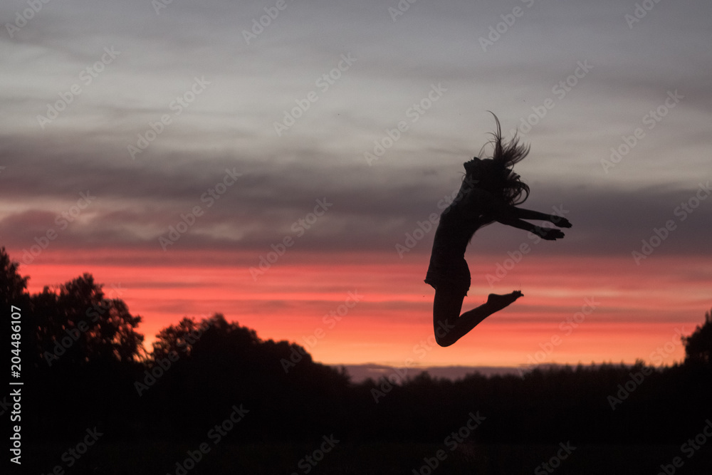 leaping person