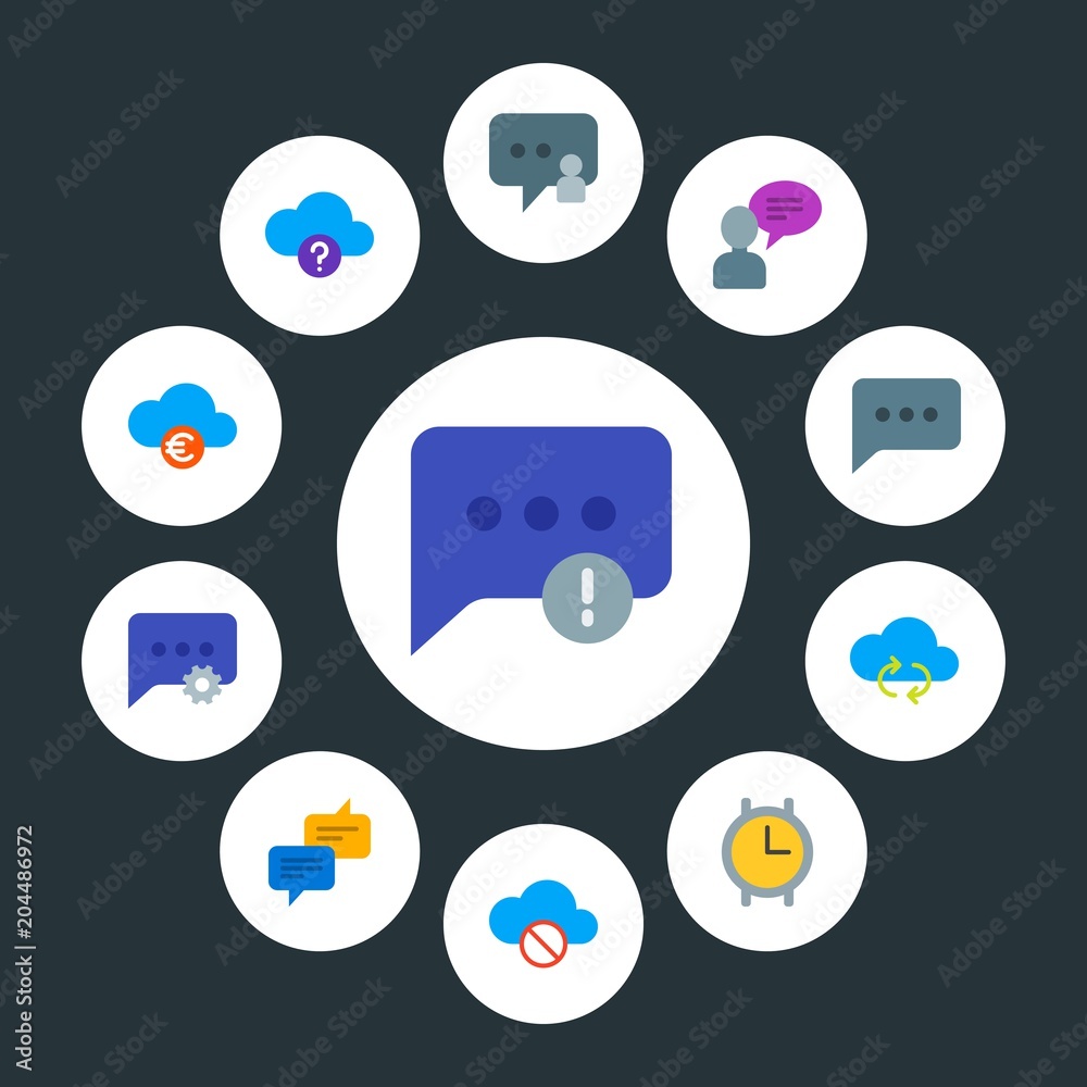 cloud and networking, chat and messenger, time Infographic Circle flat Icons Set. Contains such Icons as communication, phone, chat, clock, information, sms and more. Fully Editable. Pixel Perfect cloud and networking, chat and messenger, time Infographic Circle flat Icons Set. Contains such Icons as communication, phone, chat, clock, information, sms and more. Fully Editable. Pixel Perfect