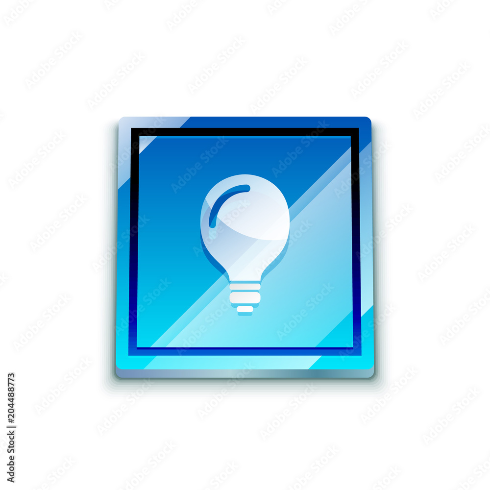 Light bulb, new idea concept web button Light bulb, new idea concept web button