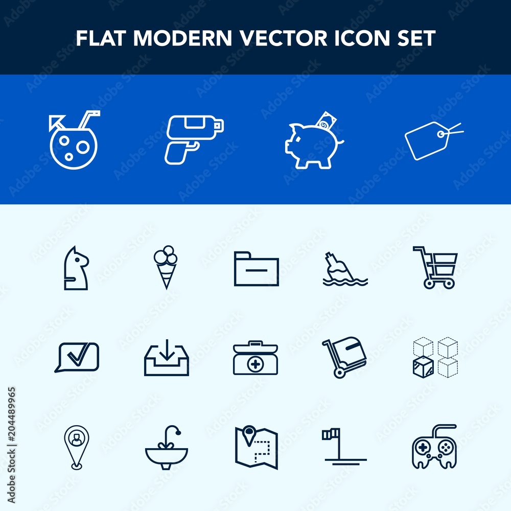 Modern, simple vector icon set with white, coin, tag, bottle, download, cross, finance, aid, storage, folder, juice, glass, money, cream, pistol, investment, horse, strategy, trolley, food, file icons Modern, simple vector icon set with white, coin, tag, bottle, download, cross, finance, aid, storage, folder, juice, glass, money, cream, pistol, investment, horse, strategy, trolley, food, file icons