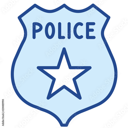 Polizeiabzeichen Vector Icon Illustration
