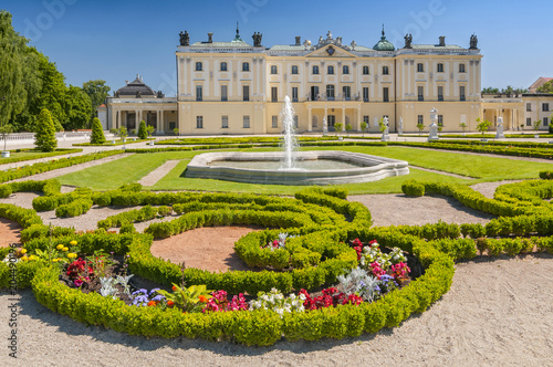 Canvas Print Gardens of the palace Branicki, the historic complex is a popular place for locals, Bialystok, Poland
