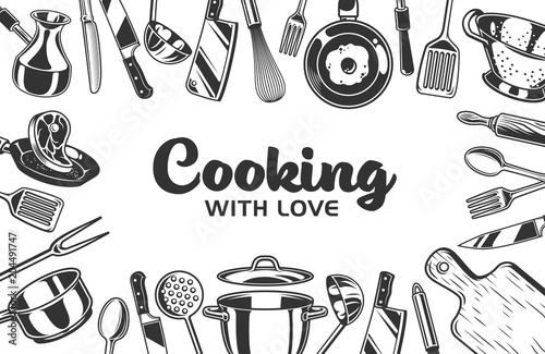 Vector kitchen background