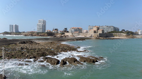 View of the city of Les Sables-d'Olonne from the sea. France. © Irina