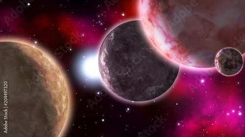 Space landscape. Loop.