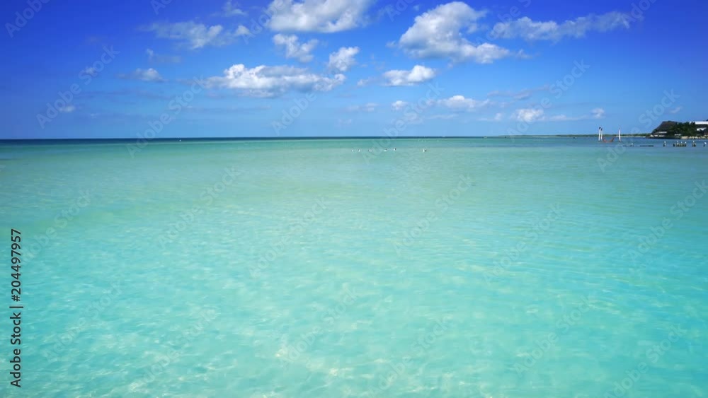 Holbox island beach in Caribbean sea Mexico Holbox island beach in Caribbean sea Mexico