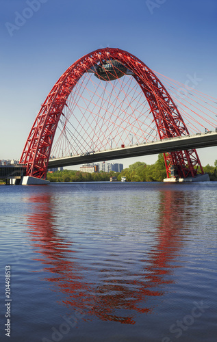 Picturesque bridge over the Moscow river on a sunny day, Moscow, Russia © vesta48