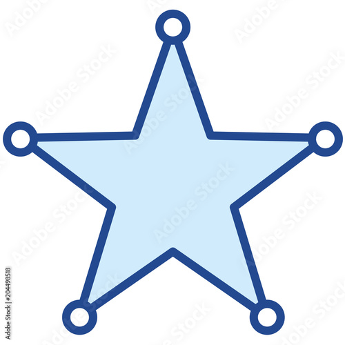 Sheriffstern Vector Icon Illustration