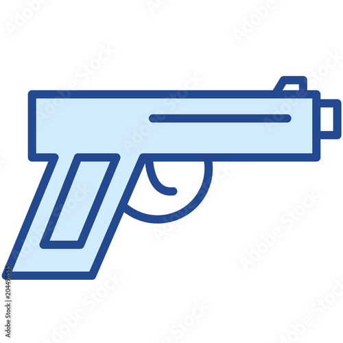 Polizei Pistole Vector Icon Illustration