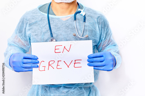 médecin en grève (personnel médical à l'hopital) photo