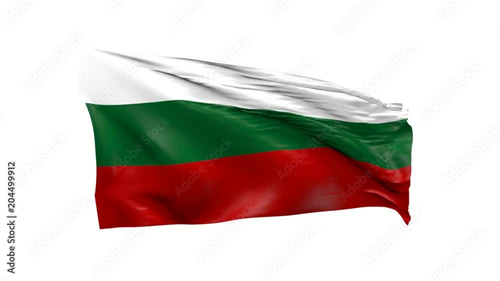 Waving flag of Bulgaria, 3d animation Waving flag of Bulgaria, 3d animation