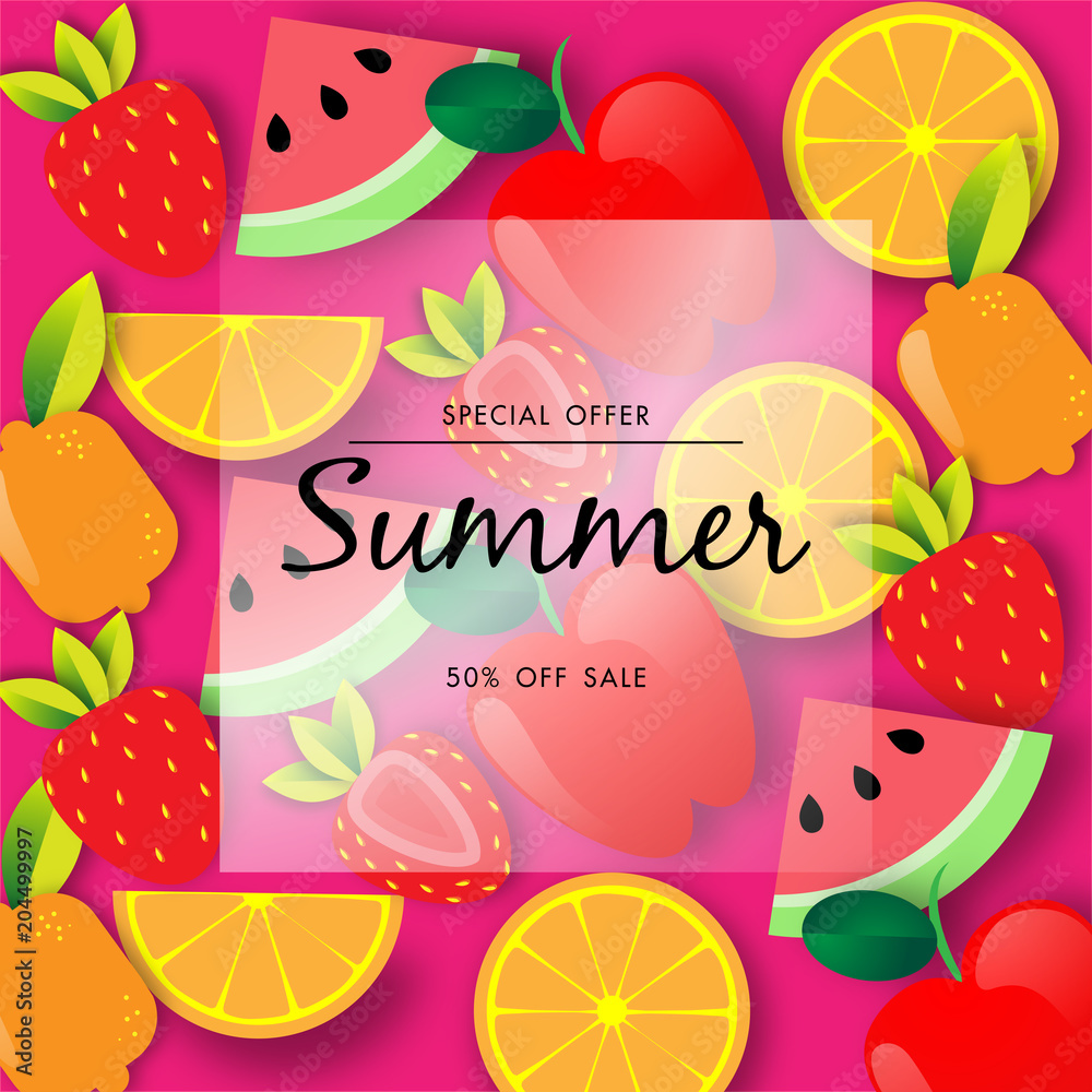 Summer Sale Background Vector Summer Sale Background Vector