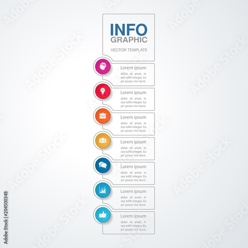 Vector infographic template for diagram, graph, presentation, chart, business concept with 6 options.