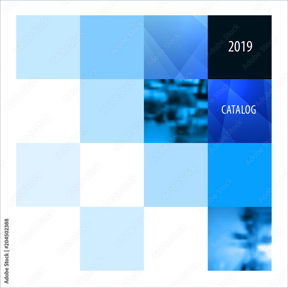 Fototapeta premium Abstract design of colourful vector elements for modern background with square shapes for business branding summer.