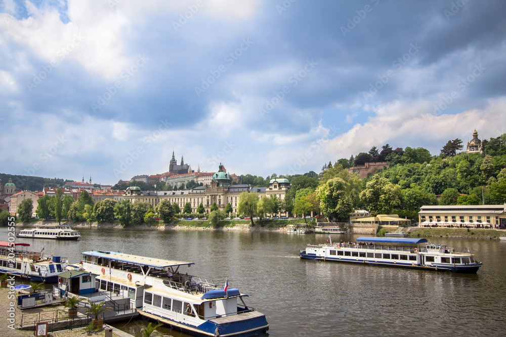 Fototapeta premium Prague Castle across the river Vltava