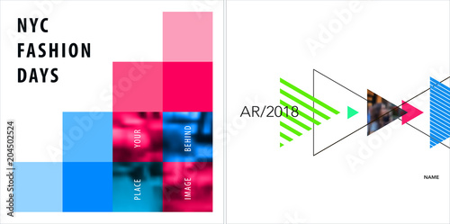 Abstract design of colourful vector elements for modern background with square shapes for business branding summer.