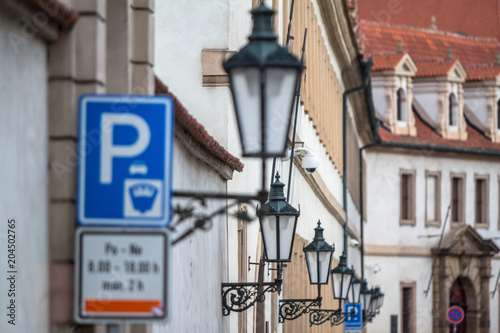 Lantern on a cozy street in Prague © robertdering