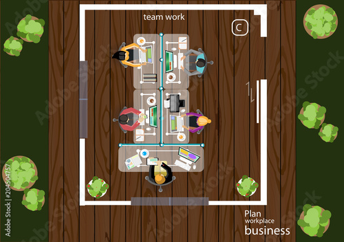 Business Meeting Training  Brainstorm for Success Creativity  Idea and  Plan  think analyze creative work,flat design illustration.