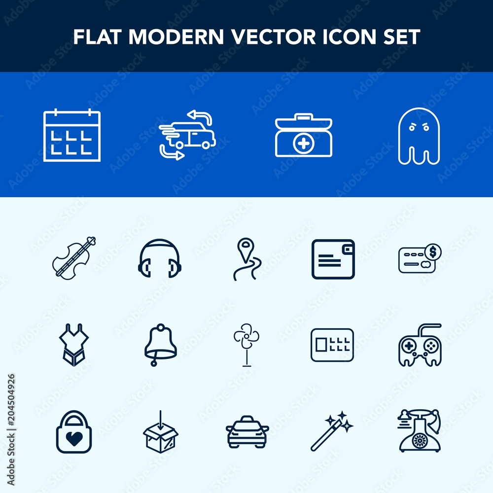 Modern, simple vector icon set with credit, alarm, timetable, halloween, horror, fashion, audio, scary, route, schedule, time, cooler, fan, summer, navigation, ghost, headphone, money, musical icons Modern, simple vector icon set with credit, alarm, timetable, halloween, horror, fashion, audio, scary, route, schedule, time, cooler, fan, summer, navigation, ghost, headphone, money, musical icons