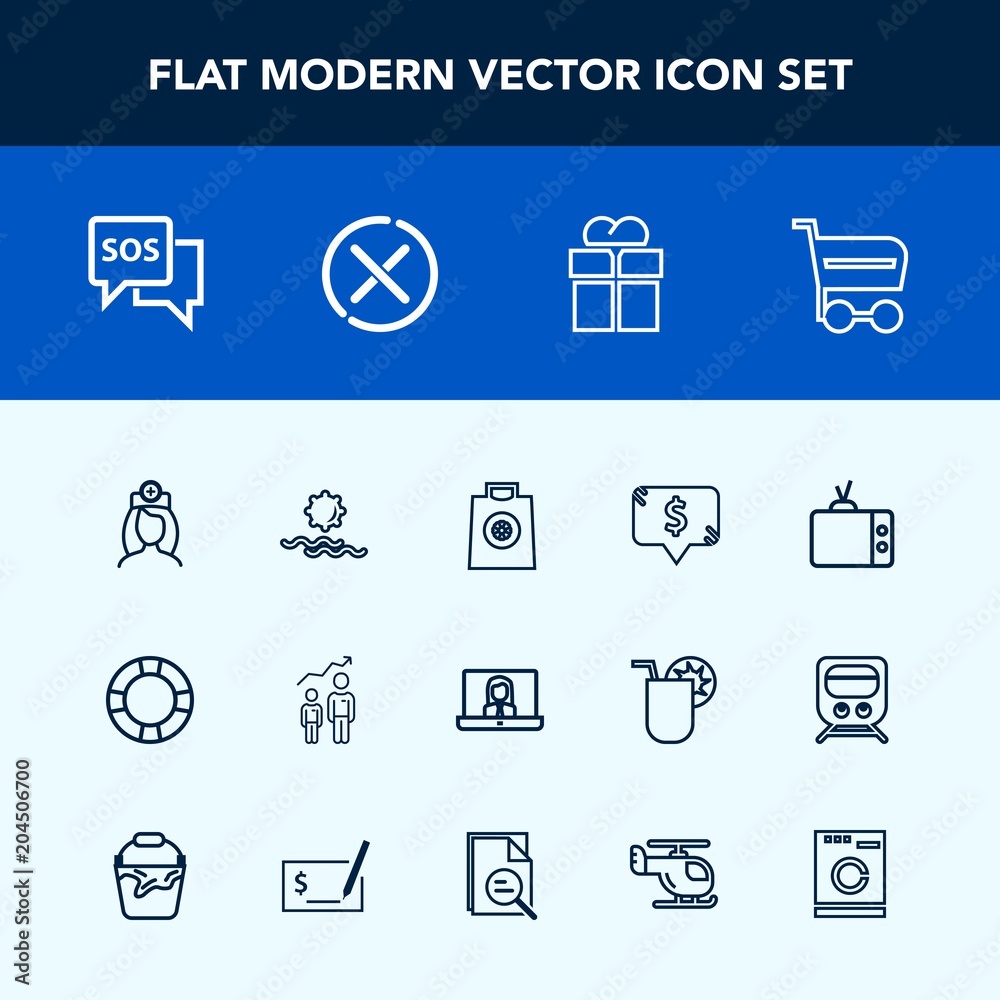 Modern, simple vector icon set with sale, medical, screen, pool, sos, package, price, trolley, sun, market, safety, sunrise, cart, tv, shop, ring, nature, technology, growth, frame, water, nurse icons Modern, simple vector icon set with sale, medical, screen, pool, sos, package, price, trolley, sun, market, safety, sunrise, cart, tv, shop, ring, nature, technology, growth, frame, water, nurse icons