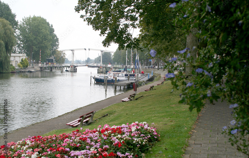 View on river Vecht in the centre of the city