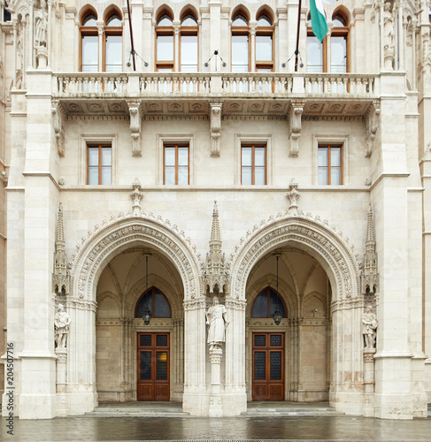 Budapest, Hungary - 17 April 2018: The building of the Hungarian Parliament.