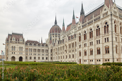 Budapest, Hungary - 17 April 2018: The building of the Hungarian Parliament.