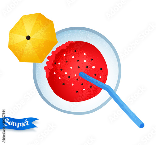Top view vector summertime illustration