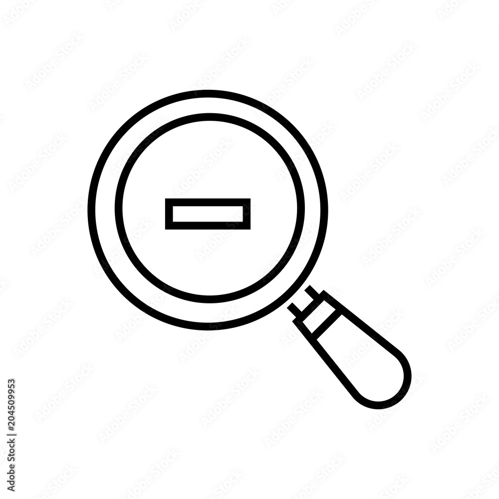 Zoom out - line design single isolated icon Zoom out - line design single isolated icon