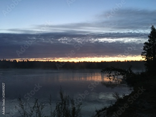 Sunset in the Fog