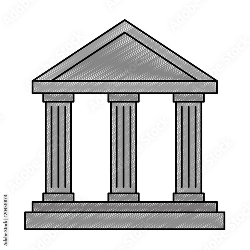 bank building isolated icon vector illustration design