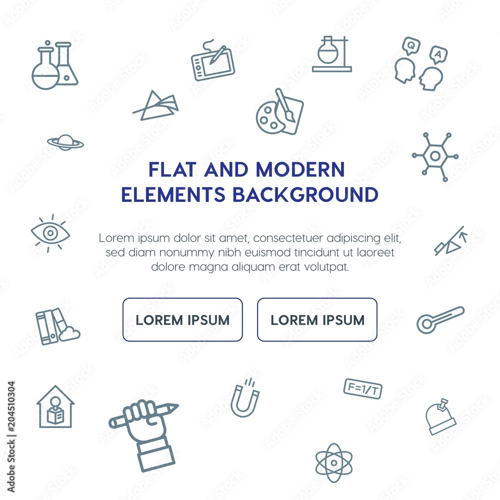 science, education outline vector icons and elements background concept on white background.Multipurpose use on websites, presentations, brochures and more