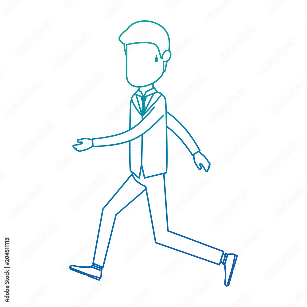 businessman sad running avatar character vector illustration design businessman sad running avatar character vector illustration design