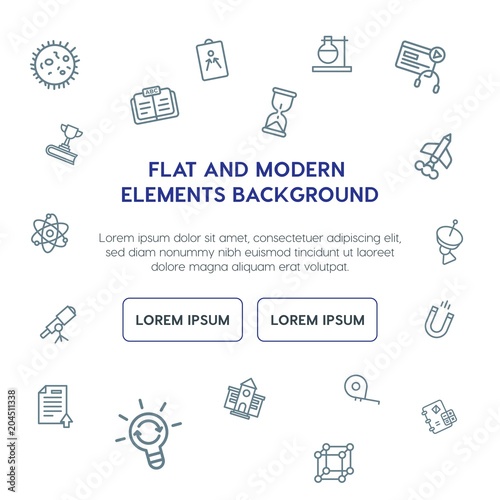 science, education outline vector icons and elements background concept on white background.Multipurpose use on websites, presentations, brochures and more