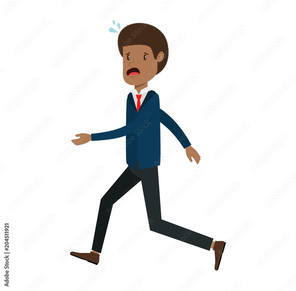 businessman sad running avatar character vector illustration design businessman sad running avatar character vector illustration design