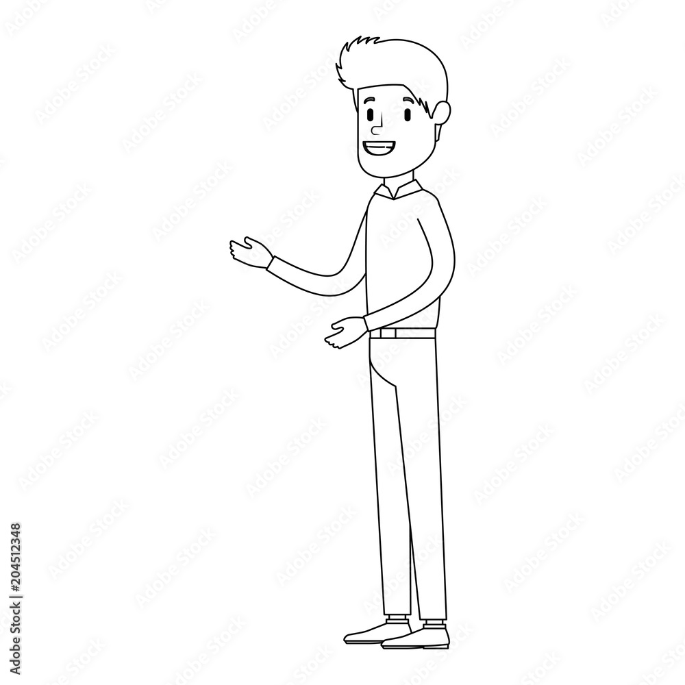elegant businessman talking avatar character vector illustration design elegant businessman talking avatar character vector illustration design