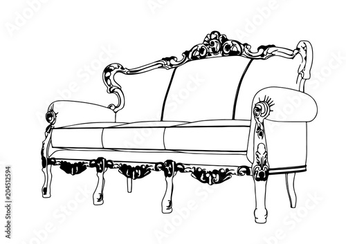 sketch of couch vector