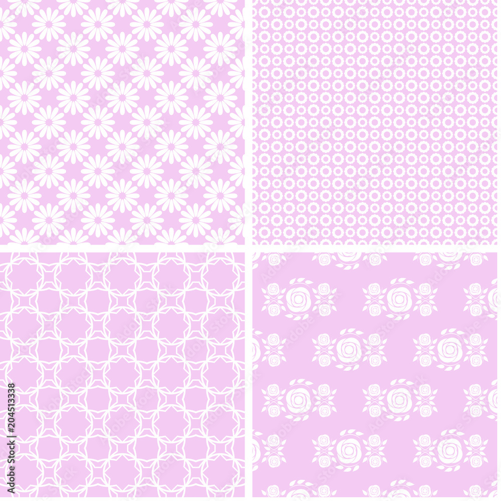 Different vector seamless patterns.