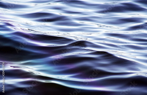 Soft ripples moving along the surface of beautiful blue waters  