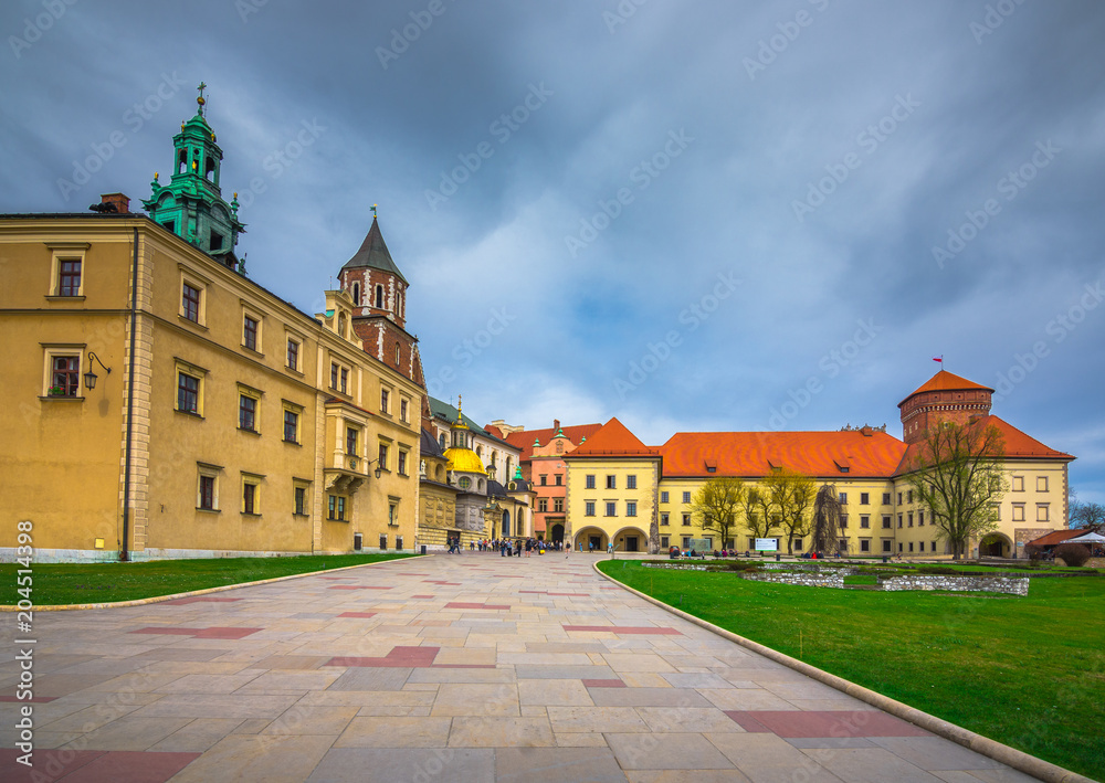 Wawel castle famous landmark in Krakow Poland. Wawel castle famous landmark in Krakow Poland.
