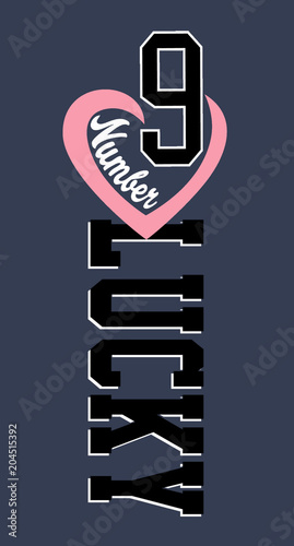 varsity slogan graphic with numbers