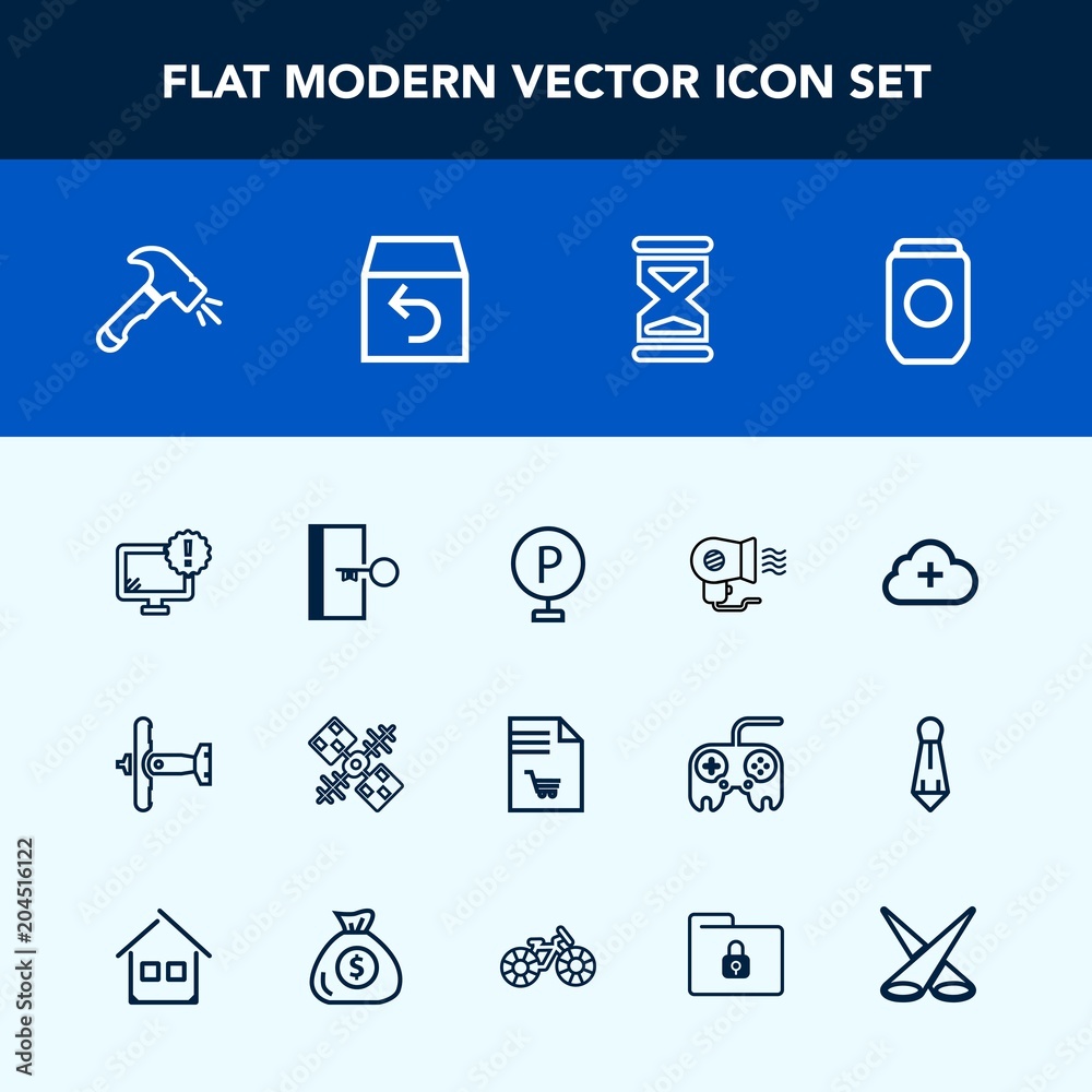 Modern, simple vector icon set with sand, clock, monitor, door, global, female, container, shopping, market, internet, supermarket, equipment, white, warning, communication, technology, car, fan icons Modern, simple vector icon set with sand, clock, monitor, door, global, female, container, shopping, market, internet, supermarket, equipment, white, warning, communication, technology, car, fan icons
