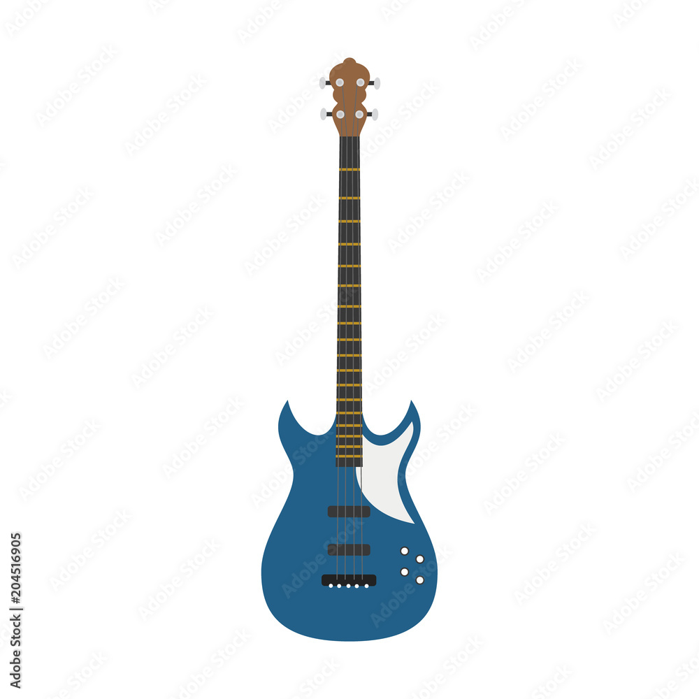 Obraz premium Vector illustration of a bass in cartoon style isolated on white background