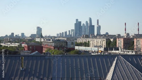 Moscow cityscape from roof