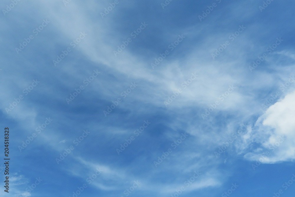 Blue sky with cirrus clouds, natural background Blue sky with cirrus clouds, natural background