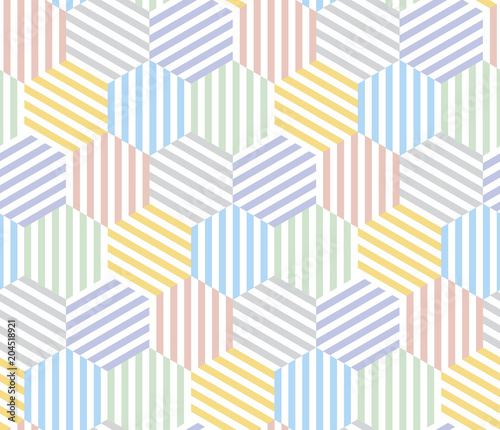 Pale color hexagon pattern seamless pattern for summer projects